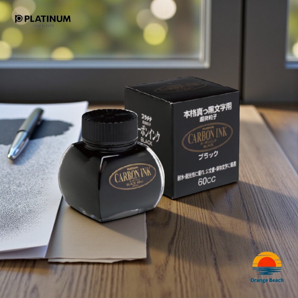 Platinum Carbon Ink INKC-1500/60ml Muc Den/Pigment Khong Tham Nuoc/Khong Phai Mau/Nhat Ban