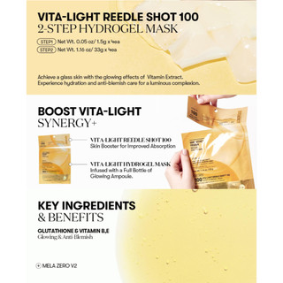 [VT] Color Reedle Shot 100 Mặt nạ Hydrogel 2 bước 1 miếng (Collagen / Vita / Hydro / Reti-A / ProCica)