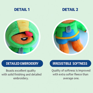 [Xác thực] Brawl Stars 25cm Spike Poop Leon Doll Đồ chơi sang trọng dễ thương Kích thước lớn