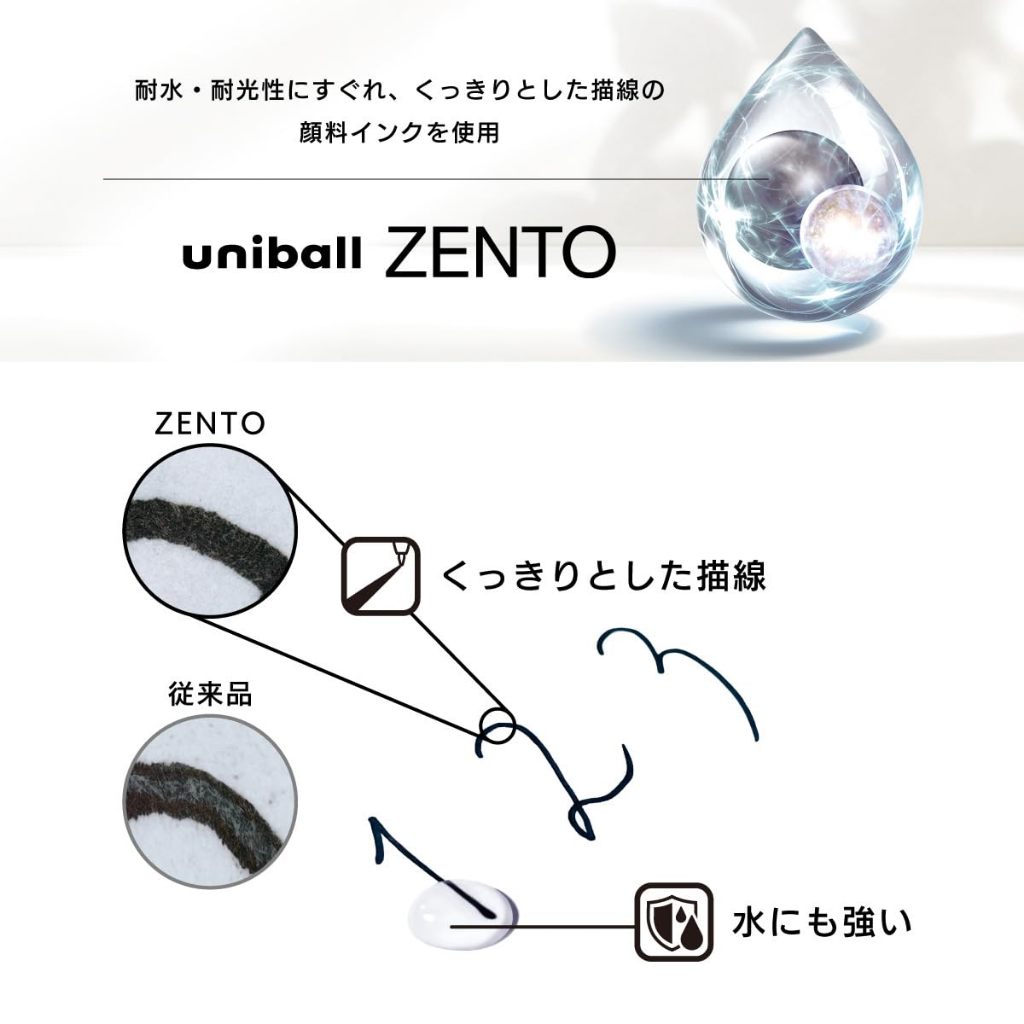 Uni-ball ZENTO Refill UBR-Z-38/05/07/Combo 10 Ngòi Thay Thế/Viết Siêu Mượt/Nhật Bản