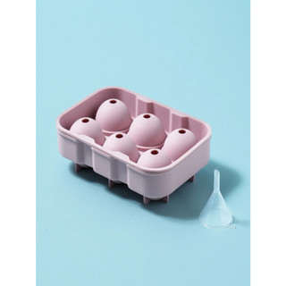 [K-Home Cafe] Máy làm bóng đá silicon tròn Jumbo (6 khoang) / Khay đá bóng cao Whisky / Khuôn đá hình cầu có phễu / Silicon cao cấp thực phẩm