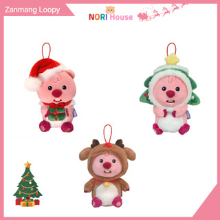 [Xác thực] Búp bê sang trọng Zanmang Loopy Giáng sinh KeyRing X-mas 16cm