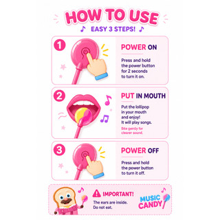 Bánh mì Barbershop Hàn Quốc Hát Kẹo Lollipop Đồ chơi có thìa nhạc