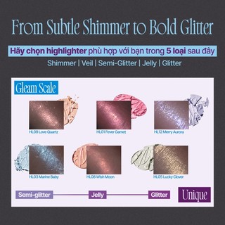 [fwee] Glitz Stone Highlighter — 12 Màu (5.9g)