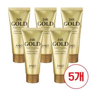 ANJO 24K Gold Foam Cleaning 100ml 5 Bộ Sữa Rửa Mặt Dưỡng Ẩm Hàng Ngày Chăm Sóc Làm Sạch Mềm