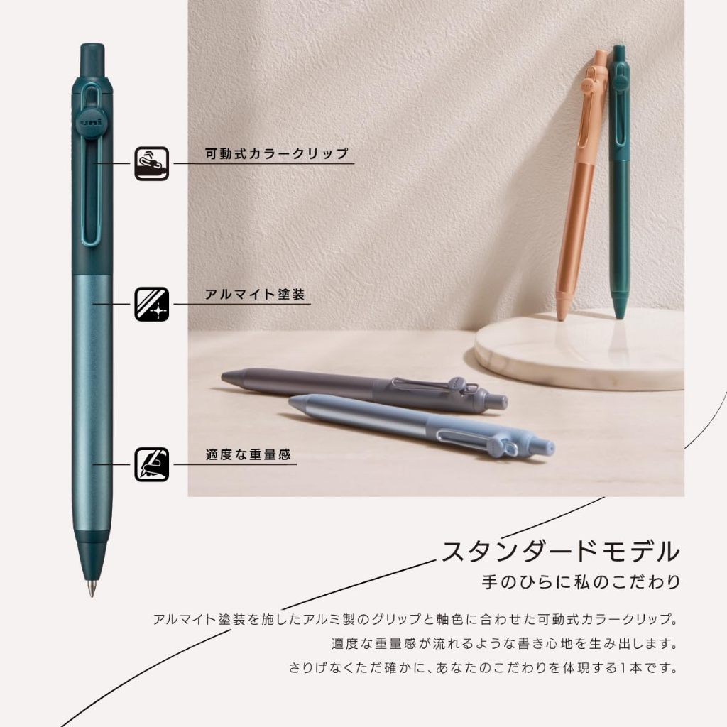 Uni-ball ZENTO Flow Model/Bút bi nước/0.38mm 0.5mm/Tay cầm nhôm/Made in Japan/Màu Limited