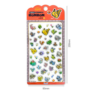 Pokemon Candy Bon Bon 3D Pixel Art Sticker RGBY Phong cách trò chơi Điện thoại dễ thương Deco PVC Seal