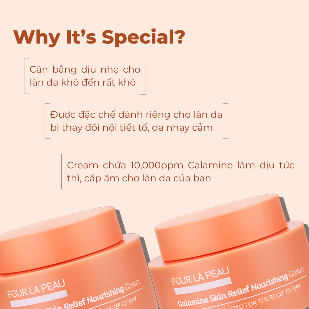 Kem dưỡng dịu nhẹ POUR LA PEAU Calamine Skin Relief Nourishing Cream 50g