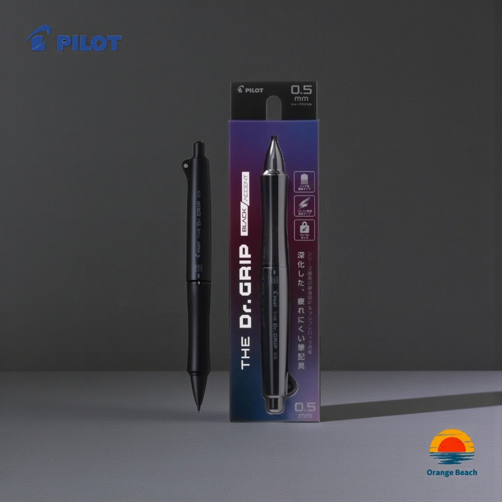 PILOT Dr.Grip Black Accent HTDGB/0.3 0.5mm/gat yen tinh/Fure-Fure/grip ergonomic/Nhat Ban