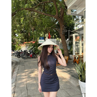 𝘿𝙊𝙍𝙄 𝘿𝙍𝙀𝙎𝙎 - Đầm Linen CÓ KÈM NỊT