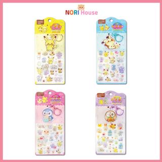 Bộ nhãn dán & móc khóa Pokemon Candy Bon 3D Mimikyu Pikachu Rowlet Piplup