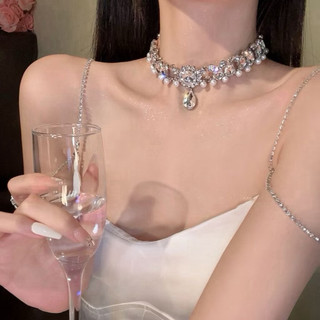 SẴN hàng  Bộ vòng cổ ngọc trai kèm khuyên tai giọt nước nhẹ nhàng kiểu Pháp sang trọng