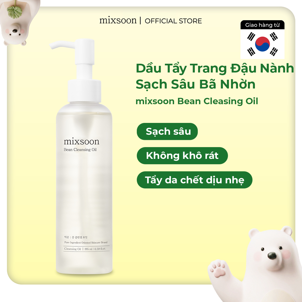 Dầu Tẩy Trang Đậu Nành Lên Men Làm Sạch Sâu, Loại Bỏ Bả Nhờn Cho Mọi Loại Da Mixsoon Bean Cleansing Oil 195ml | BigBuy360 - bigbuy360.vn