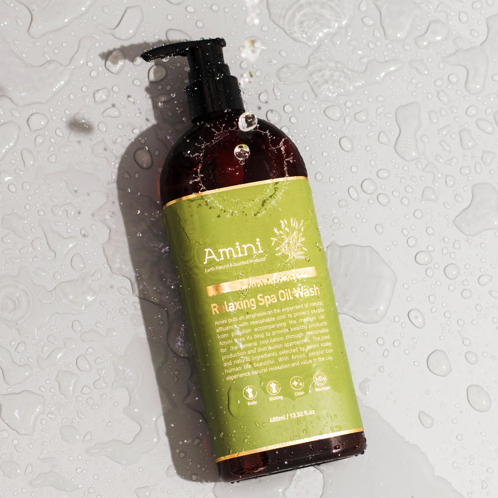 Amini Relaxing Spa Oil Wash 400ml Oil To Foam Sữa rửa mặt dưỡng ẩm hàng ngày