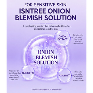 [ISNTREE] Kem chống nắng Onion Blemish Purple Light Tone-Up SPF50+ PA++++ 40ml cho da nhạy cảm