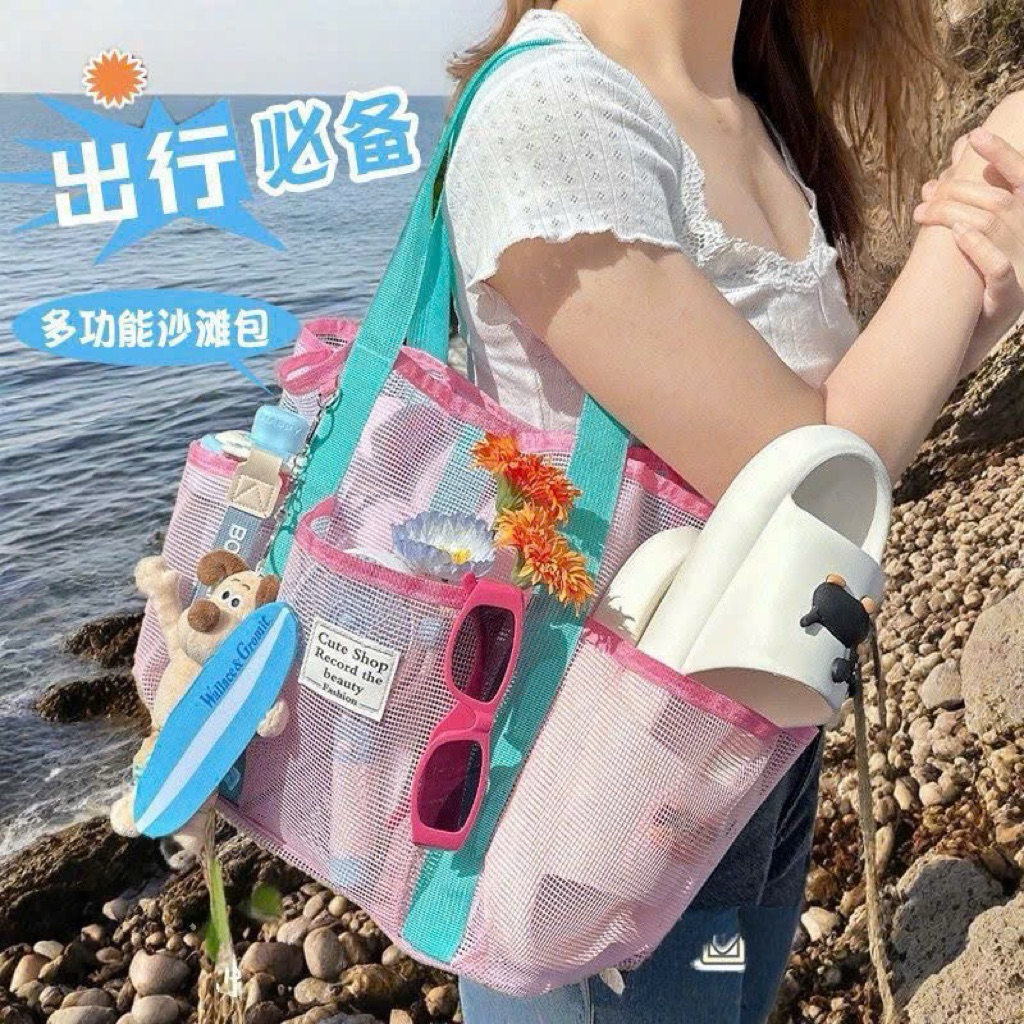 Túi lưới đi biển size lớn , xinh xắn , tiện lợi ,cá tính cho các nàng.( không kèm móc khoá)