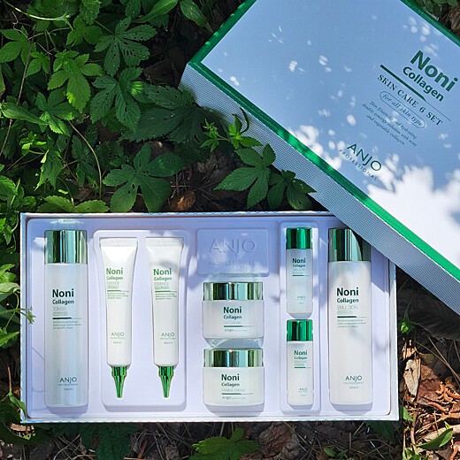 ANJO Noni Collagen Skin Care 6 Set kèm Bộ du lịch Dưỡng ẩm hàng ngày