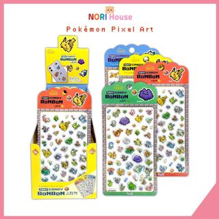 Pokemon Candy Bon Bon 3D Pixel Art Sticker RGBY Phong cách trò chơi Điện thoại dễ thương Deco PVC Seal