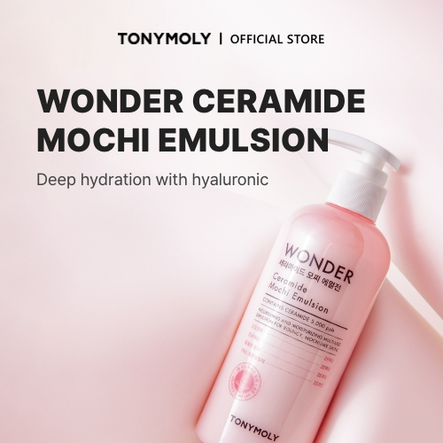 Hộp thương hiệu Shopee x TONYMOLY Ceramide Mochi Toner 300ml, Nhũ tương axit Hyaluronic 300ml