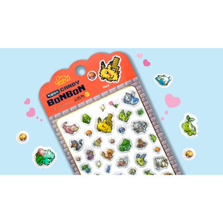 Pokemon Candy Bon Bon 3D Pixel Art Sticker RGBY Phong cách trò chơi Điện thoại dễ thương Deco PVC Seal