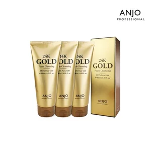 Sữa rửa mặt tạo bọt vàng ANJO 24K 180ml 3 chiếc Sữa rửa mặt dưỡng ẩm Hàn Quốc