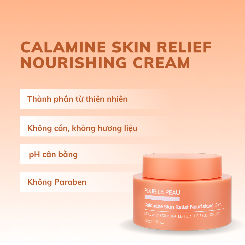 Kem dưỡng dịu nhẹ POUR LA PEAU Calamine Skin Relief Nourishing Cream 50g