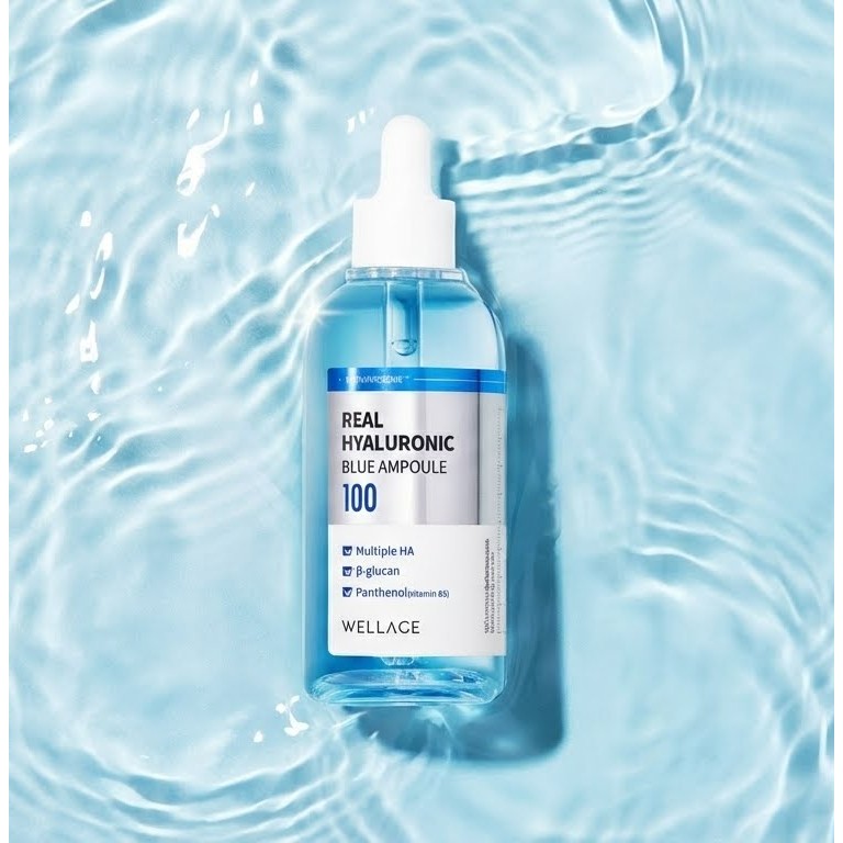 [Wellage] Real Hyaluronic Blue 100 Ampoule (60ml / 100ml / 160ml) | Serum dưỡng ẩm sâu Hàn Quốc