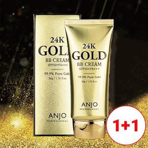 Kem trang điểm ANJO Vàng 24K SPF50 + PA + + + Kem trang điểm che phủ rạng rỡ 1 + 1