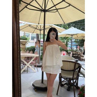 𝙈𝙄𝙉𝙄𝙀 𝙎𝙀𝙏 - Set Linen Áo Hoa Cuộn và Chân Váy
