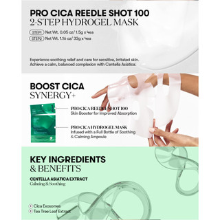 [VT] Color Reedle Shot 100 Mặt nạ Hydrogel 2 bước 1 miếng (Collagen / Vita / Hydro / Reti-A / ProCica)