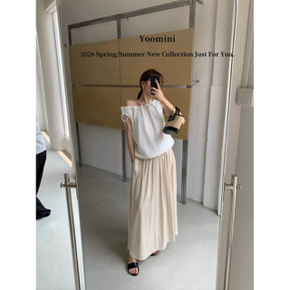 𝙋𝙄𝘼 𝙏𝙊𝙋 - Áo Linen Lệch Vai Dây Rút