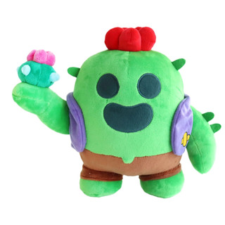 [Xác thực] Brawl Stars 25cm Spike Poop Leon Doll Đồ chơi sang trọng dễ thương Kích thước lớn