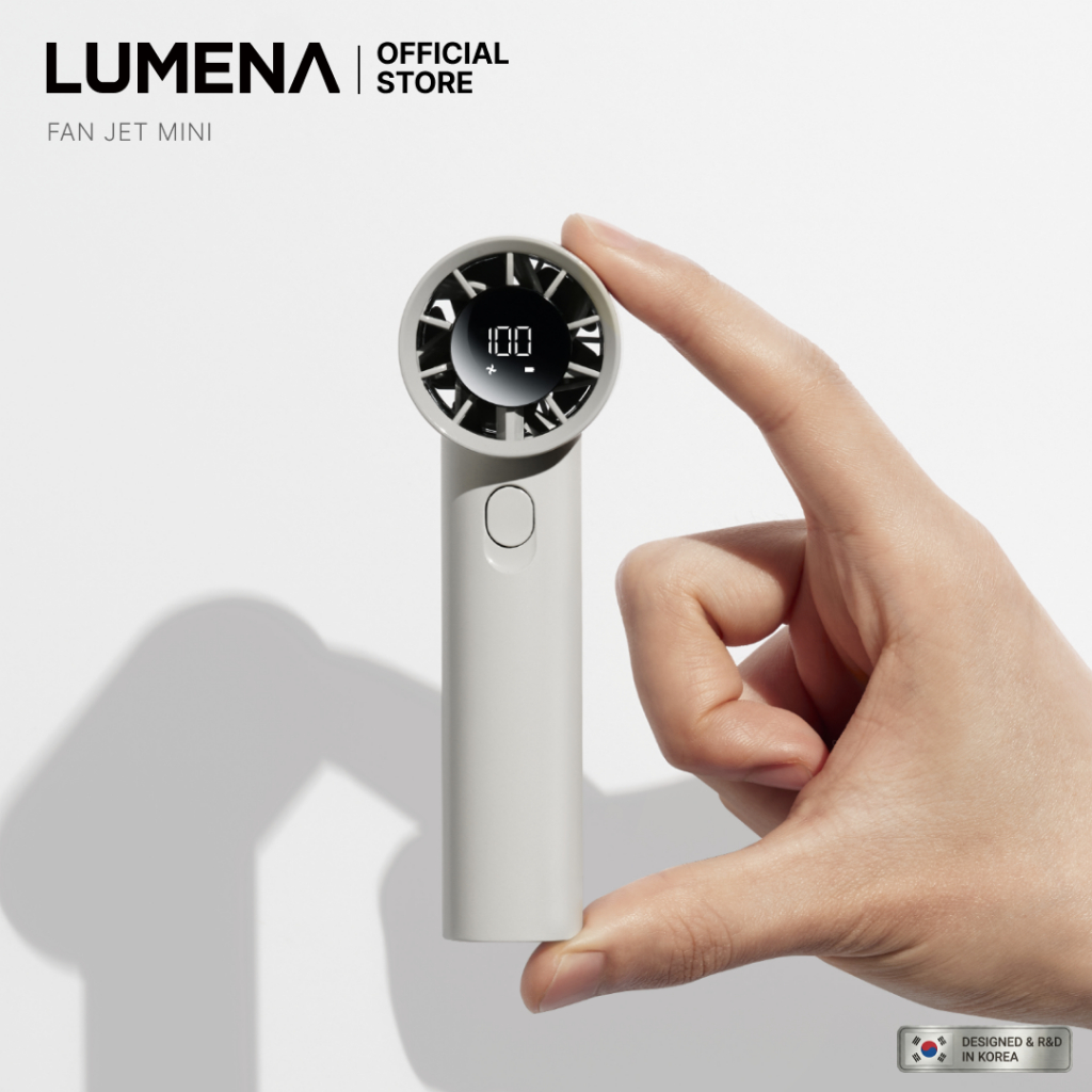 [LUMENA] Quạt di động siêu nhỏ FAN JET MINI | 98g Micro Size | Gió Turbo 100 tốc độ | Luồng không khí mạnh mẽ 8,7m / giây | Sử dụng không dây 10H