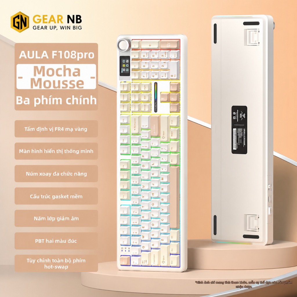 [Hoả tốc] Bàn Phím Cơ AULA F108 Pro Fullsize 108 Phím | Bluetooth 3 Mode | RGB | Hot Swap | Pin Trâu | Gaming Văn Phòng | BigBuy360 - bigbuy360.vn