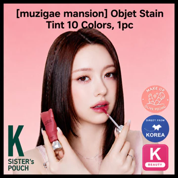 [muzigae mansion] Objet Satin Tint, Soft Blur Lip Tint, Rose Blush, 1pc / Son Tint Hàn Quốc của ksisterpouch