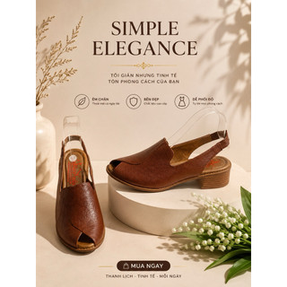 Giày Sandal , giày da Hậu Thun Co Giãn – Dễ Mang, Không Bó Gót , nhẹ nhàng và êm ái , BH 12 tháng