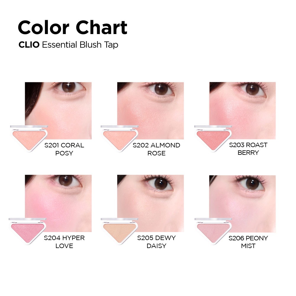[CLIO - MÀU MỚI] Essential Blush Tap (Họa tiết mờ và cắt, họa tiết bột ẩm)