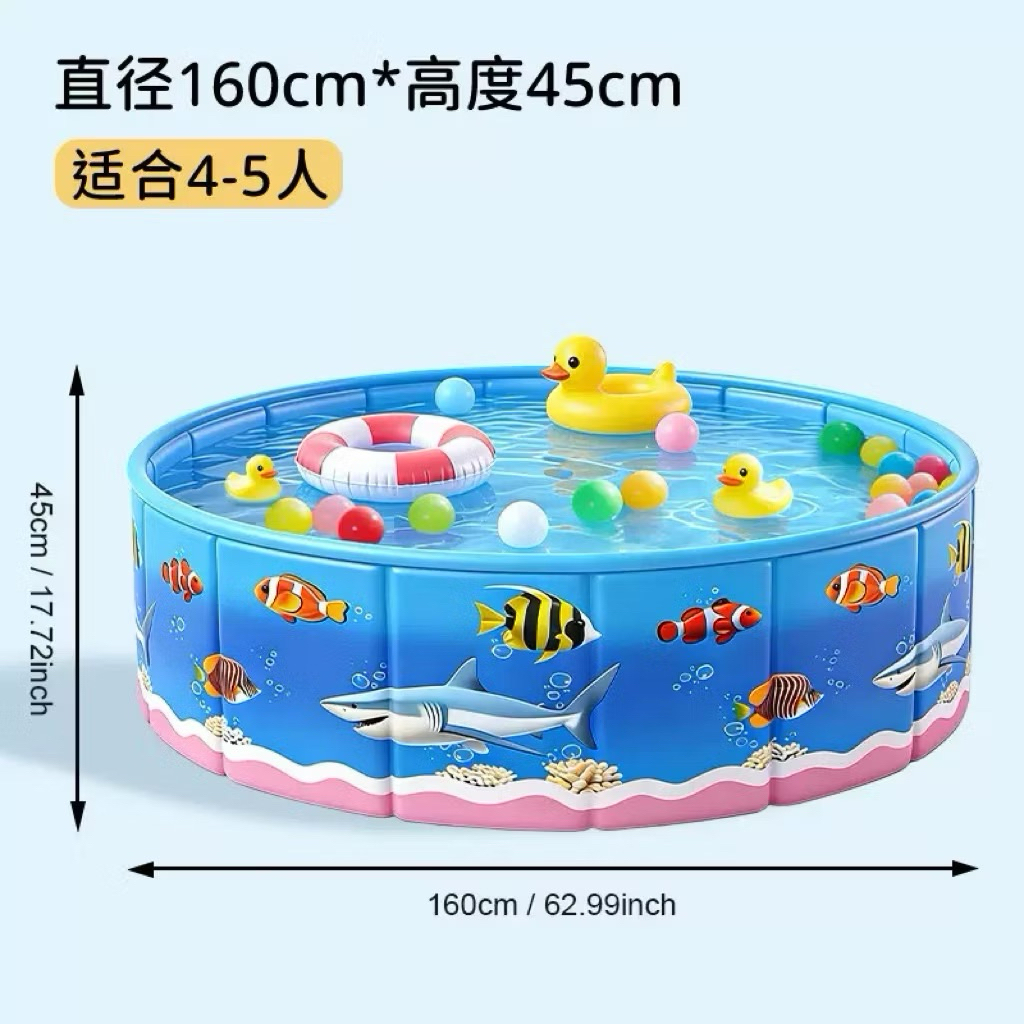 Bể bơi gấp gọn cho bé không cần bơm hơi cao cấp-thiết kế đại dương siêu xinh