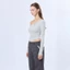 Áo thun lệch vai chéo - áo dài tay viscose vừa vặn