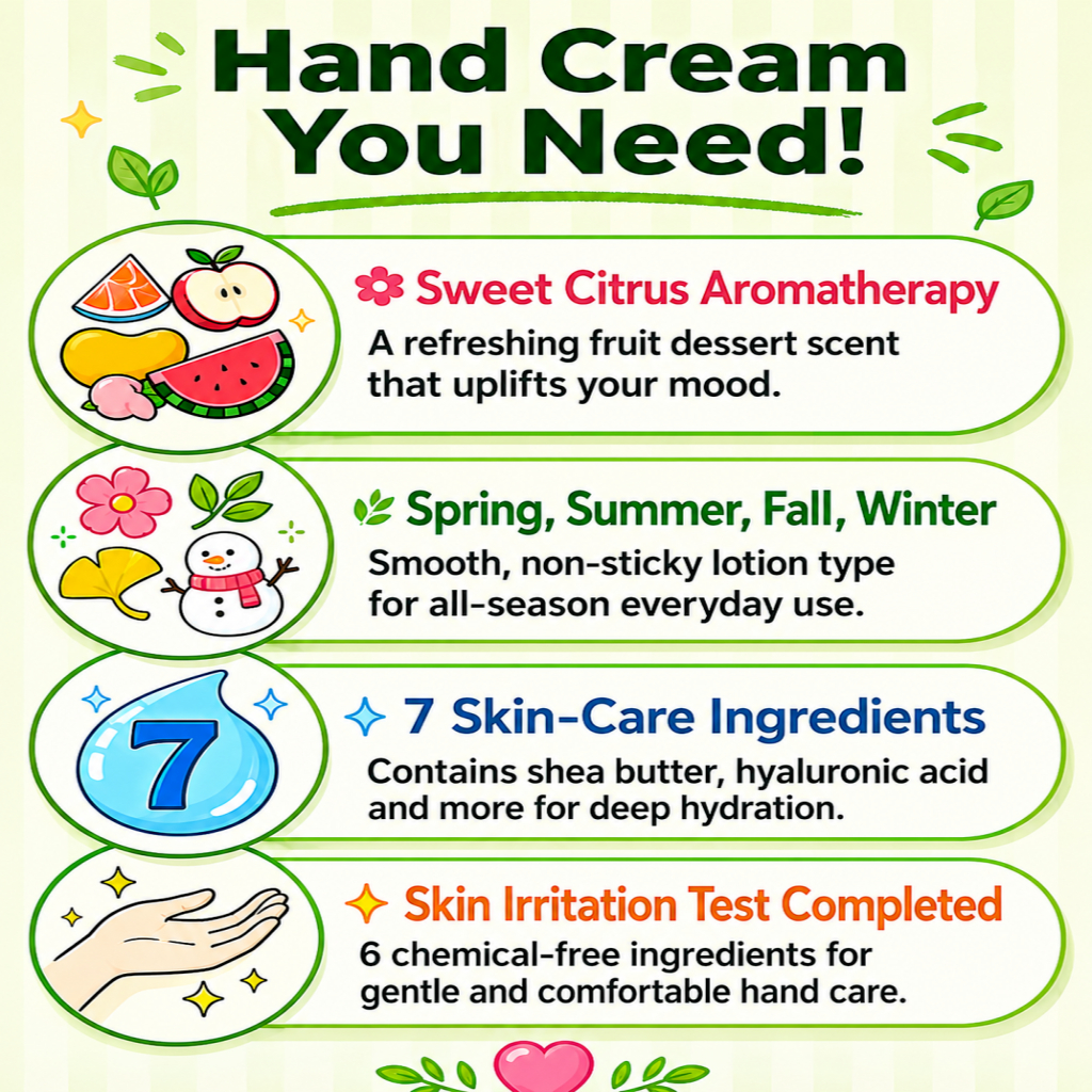 Kem dưỡng tay THE FACE SHOP Fruits Talk 50ml | Đào, Xoài, Dưa Hấu, Táo & Bưởi | Chăm sóc tay dưỡng ẩm | Hương thơm trái cây tươi | Bàn tay mềm mại & mịn màng | K-Beauty