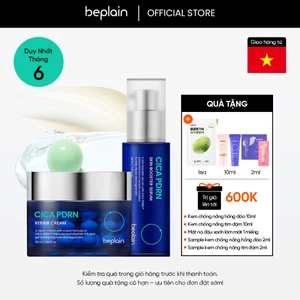 Kem dưỡng BEPLAIN PDRN Rau Má đàn hồi & trẻ hóa làn da, cấp ẩm & căng bóng Cica PDRN 50ml & Serum 30ml