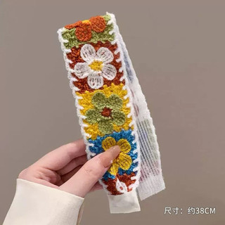 Băng đô cài tóc dán thêu hoa đan móc đơn giản tiện dụng phụ kiện tóc