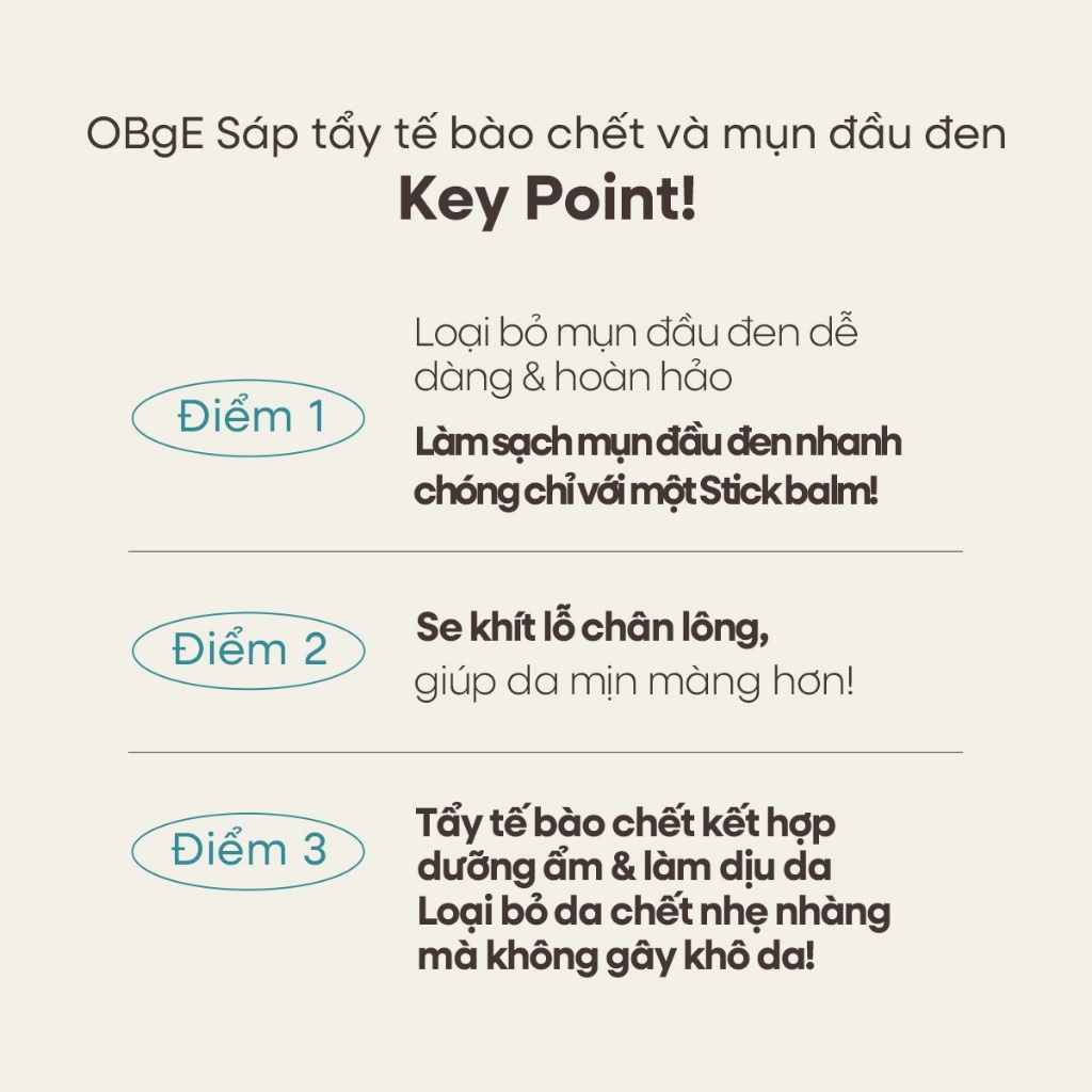 [OBgE Chính Hãng] Sáp Tẩy Tế Bào Chết Mụn Đầu Đen 20g, Làm sạch mụn đầu đen, Tẩy da chết dịu nhẹ