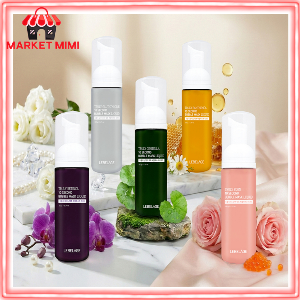 KOREA HOT [LEBELAGE] Mặt nạ bong bóng thực sự 10 giây 150g | Mực bong bóng PDRN | Glutathione Retinol Centella Panthenol | Chăm sóc làm sạch sâu & phát sáng