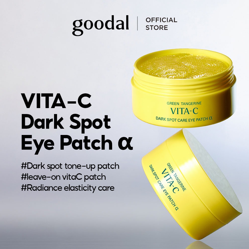 ⭐ MIẾNG DÁN MẮT GREEN TANGERINE VITA C DARK SPOT ALPHA _ 60EA - Giữ ẩm & làm sáng vùng da mắt