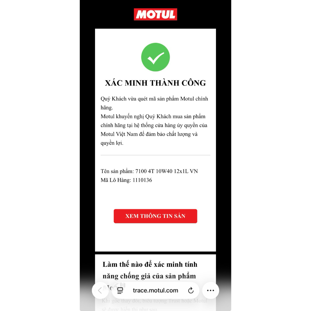 Dầu nhớt Motul 7100 chuyên xe máy 4T 10W-40 1 Lít ( Chính Hãng Motul )