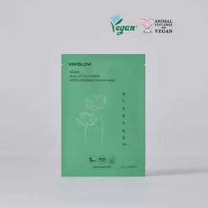 KIWIGLOW Vegan Jeju Lotus Flower Moisture Mask Pack 27ml x 10 tờ Mặt nạ dưỡng ẩm