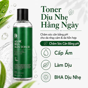 Nước Hoa Hồng Aloe BHA – Tẩy Da Chết Dịu Nhẹ, Làm Dịu, Cấp Ẩm, Không Bết Dính, Phù Hợp Da Nhạy Cảm