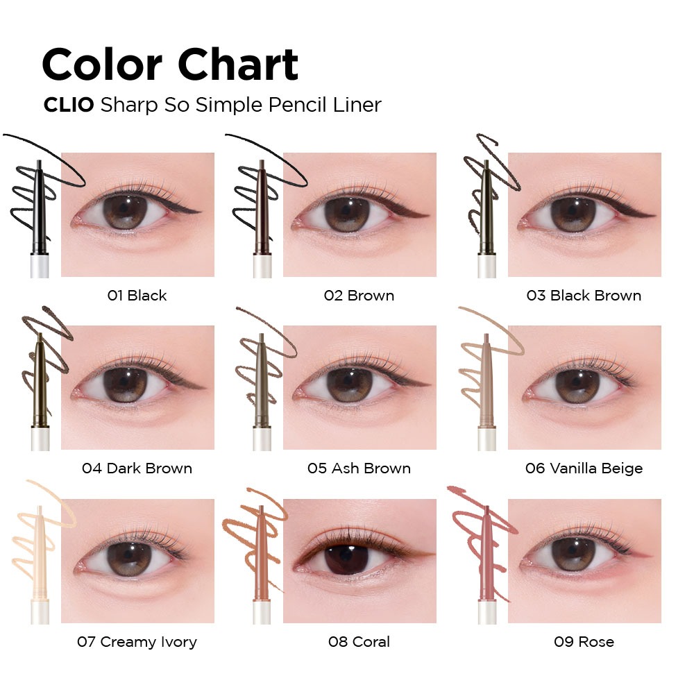 [CLIO]❤️CHÌ KẺ MẮT SHARP SO SIMPLE LÂU TRÔI, BỀN CẢ NGÀY - 0.14g