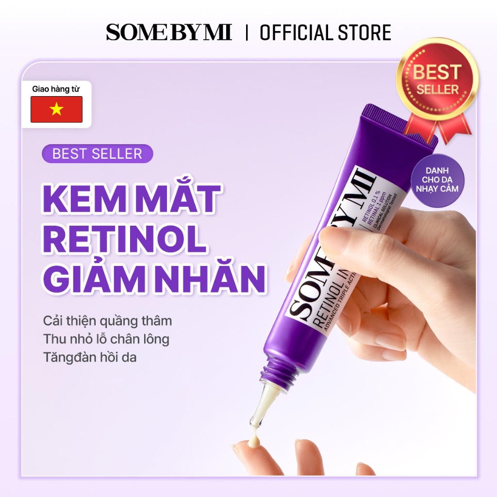 [SOMEBYMI] Kem mắt Retinol 0.1% SOME BY MI Retinol Intense Advanced Triple Action Eye Cream 30ml